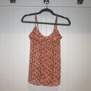 Orange floral tank